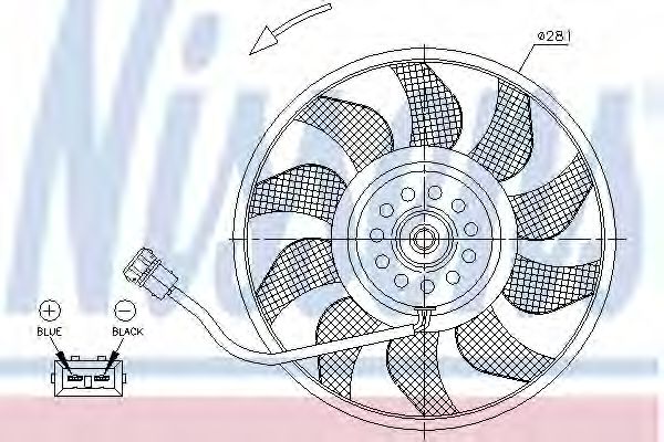 Вентилятор радіатора охолодження NISSENS 85618