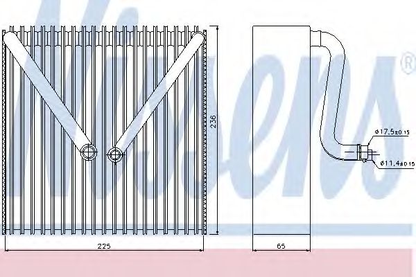 Випарювач кондиціонера  NISSENS 92191