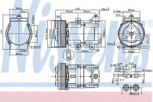 Компресор кондицiонера NISSENS 890081