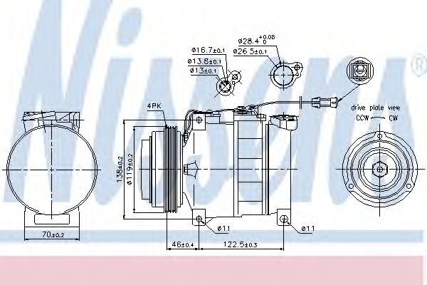 Компресор кондиціонера  NISSENS 89045