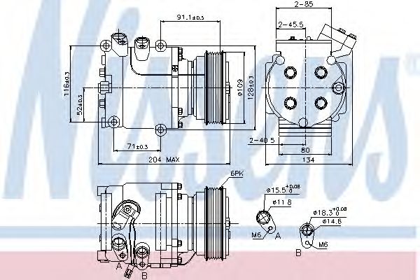 Компресор кондиціонера NISSENS 89233
