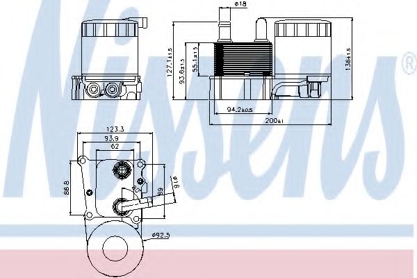 Радіатор масляний  NISSENS 90696