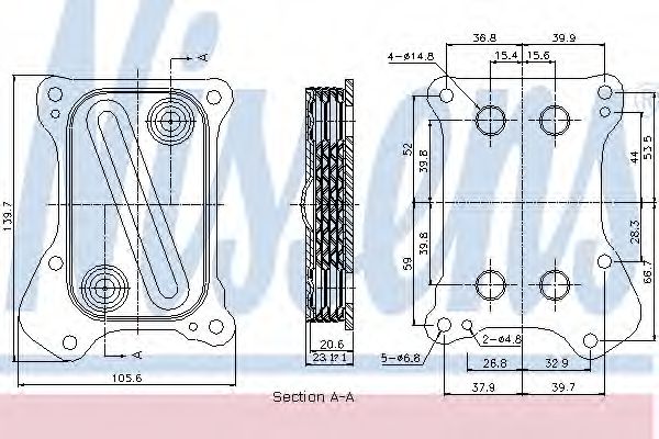 Радіатор масляний  NISSENS 90700