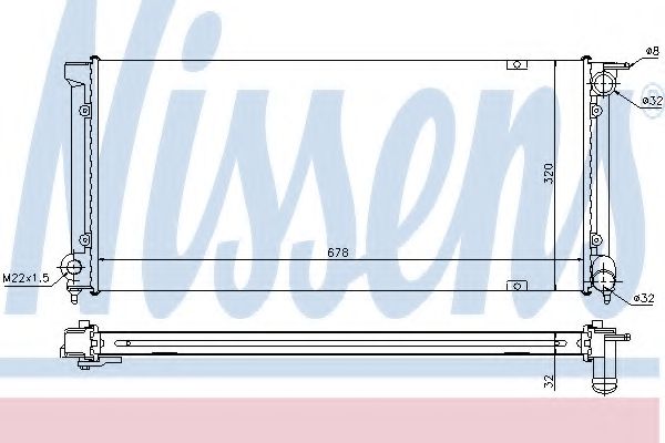 Радіатор охолодження двигуна NISSENS 652621