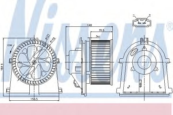Вентилятор салону  NISSENS 87022