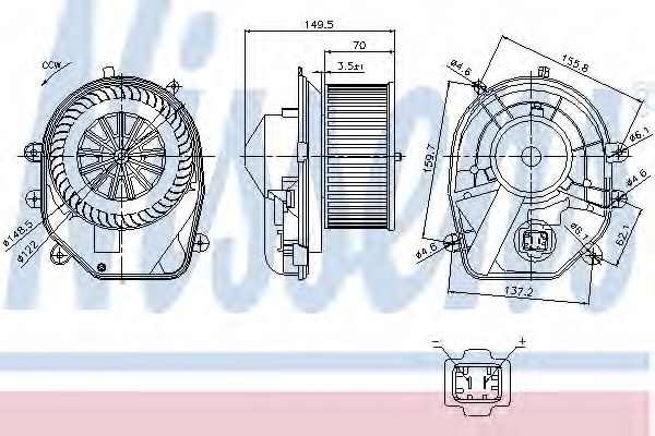 Вентилятор салону  NISSENS 87030