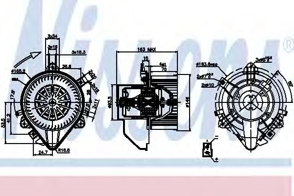 Вентилятор салону  NISSENS 87131