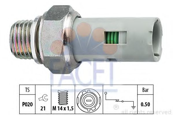 Датчик тиску масла FACET 70151