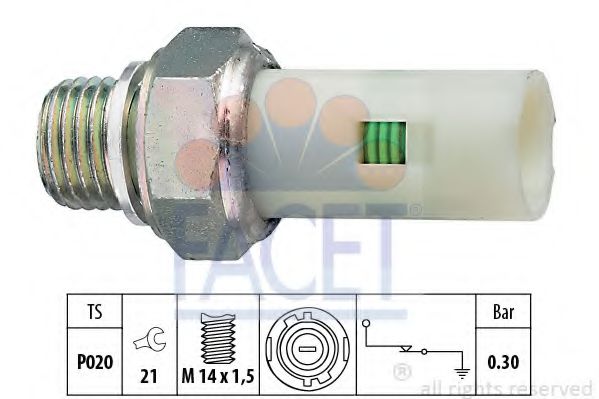 Датчик тиску масла FACET 70076