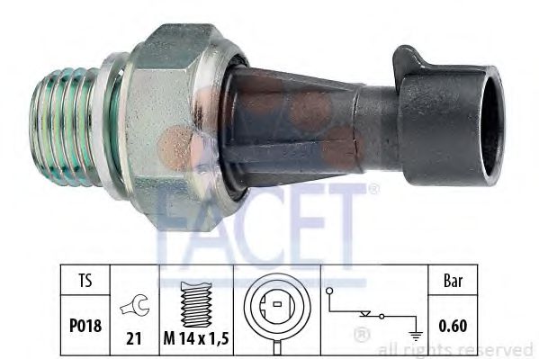 Датчик тиску масла FACET 70129
