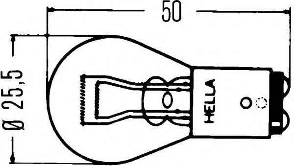 Лампа розжарювання P21/5W 12V 21/5W BAY15d HELLA 8GD002078121