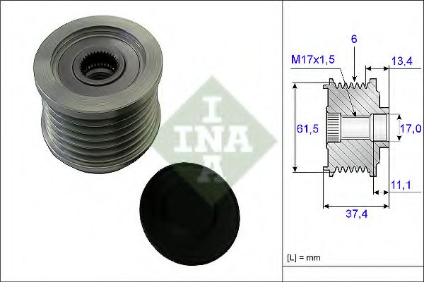Обгінна муфта генератора INA 535002310