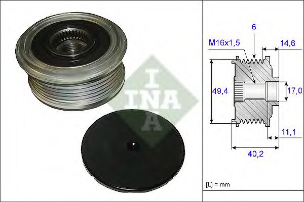 Шків генератора  INA 535012410