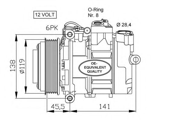 Компресор кондиціонера NRF 32053