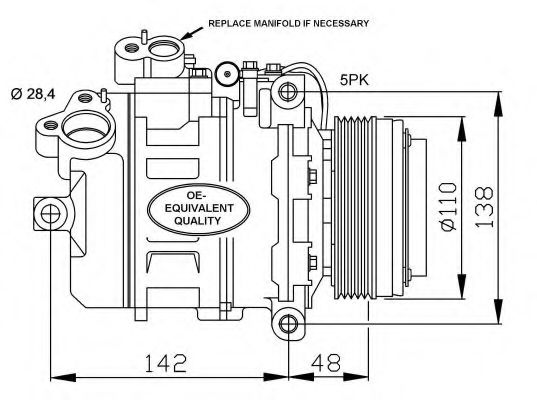 Компресор кондиціонера NRF 32123