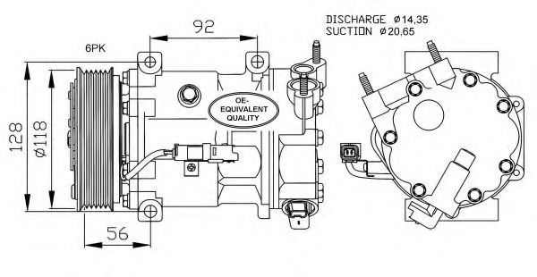 Компресор кондиціонера NRF 32240