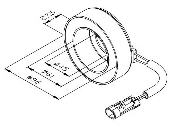 Муфта компресора кондиціонера NRF 38470