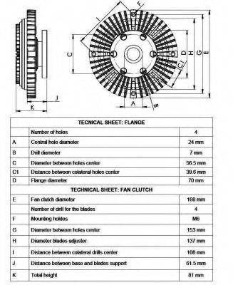 Віскомуфта вентилятора  NRF 49547