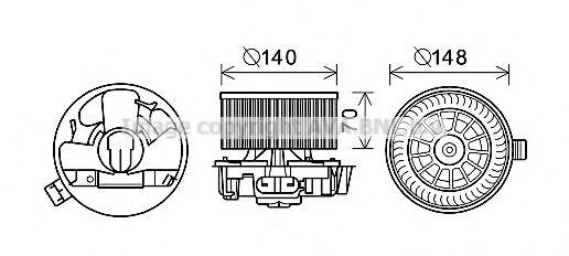Вентилятор обігрівача AVA DA8010