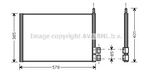 Радіатор кондиціонера (конденсатор) AVA FDA5328