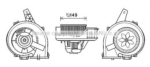 Вентилятор салону  AVA ST8044