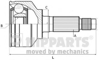 Шарнір рівних кутових швидкостей (ШРКШ) NIPPARTS J2822010