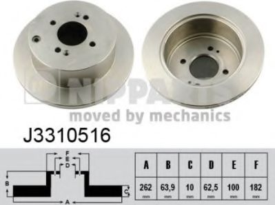 Диск гальмівний NIPPARTS J3310516