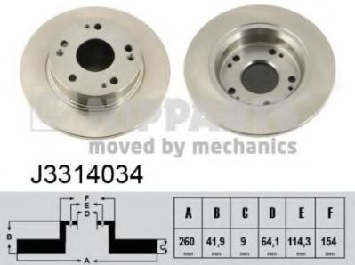 Диск гальмівний NIPPARTS J3314034