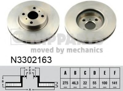 Диск гальмівний NIPPARTS N3302163