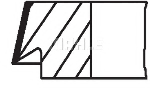Комплект кілець на поршень двигуна MAHLE 44881N0