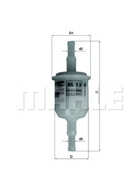 Паливний фільтр  MAHLE KL13OF