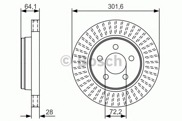 Гальмівний диск BOSCH 0986479U04