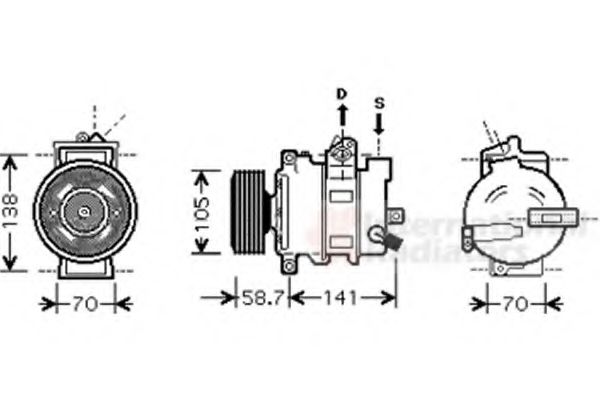 Компресор кондиціонера  VAN WEZEL 0300K279
