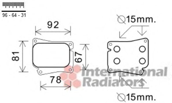 Радіатор масляний  VAN WEZEL 30003559