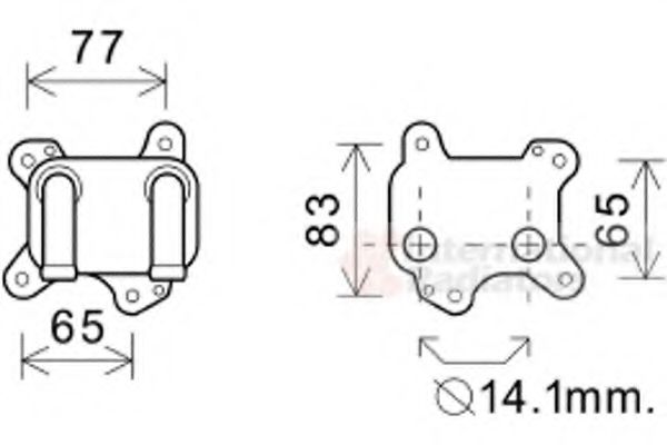 Радіатор масляний  VAN WEZEL 37003581