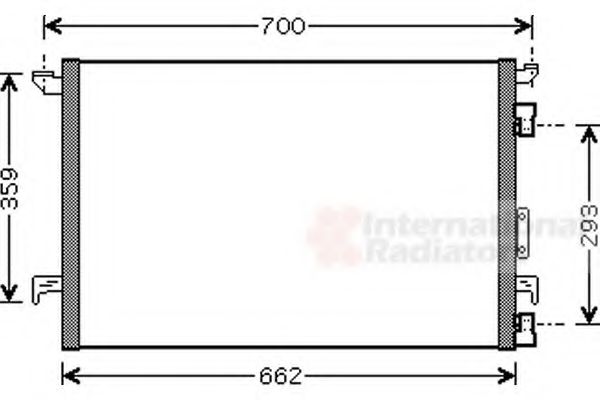 Радіатор кондиціонера (конденсатор) VAN WEZEL 37005333