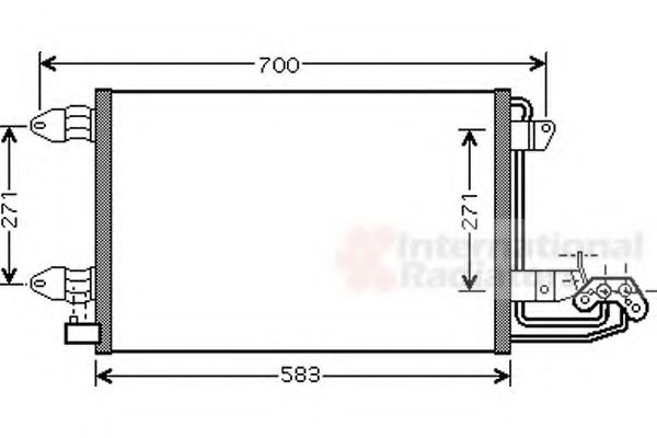 Радіатор кондиціонера (конденсатор) VAN WEZEL 58005209