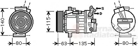 Компресор кондиціонера  VAN WEZEL 4300K486