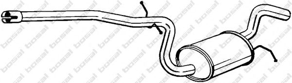 Глушник, передня частина BOSAL 281453