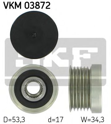 Муфта обгінна генератора  SKF VKM03872