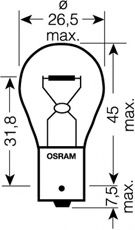 Автолампа Osram P21W 12V 21W BA15s OSRAM 7506