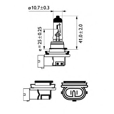 Лампа розжарювання H11 12V 55W  PHILIPS 12362PRB1