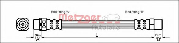 Шланг гальмiвний METZGER 4110053